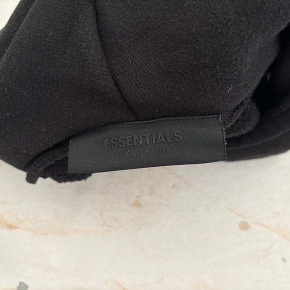 Fear of God ESSENTIALS Jet Black Hoodie - Picture 7 of 7